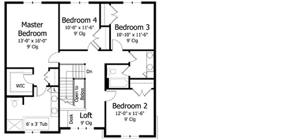 Upper/Second Floor Plan: 38-310