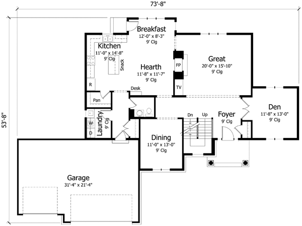 Main Floor Plan: 38-326