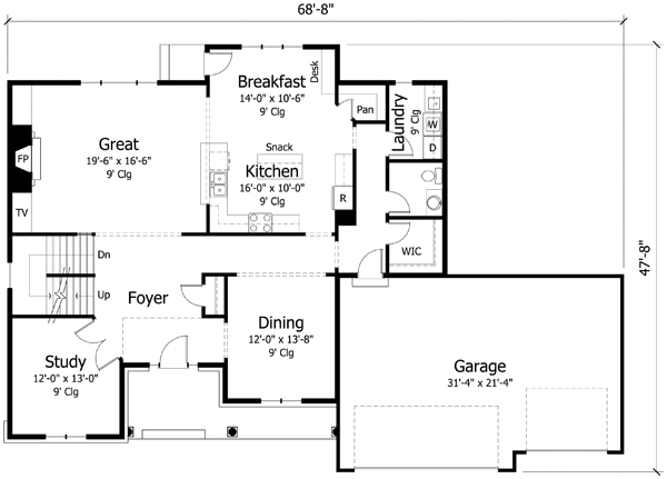Main Floor Plan: 38-329