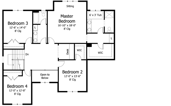 Upper/Second Floor Plan: 38-329
