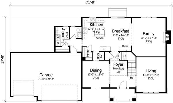 Main Floor Plan: 38-336
