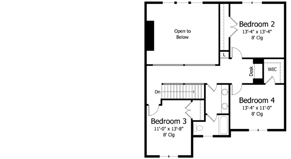 Upper/Second Floor Plan: 38-345