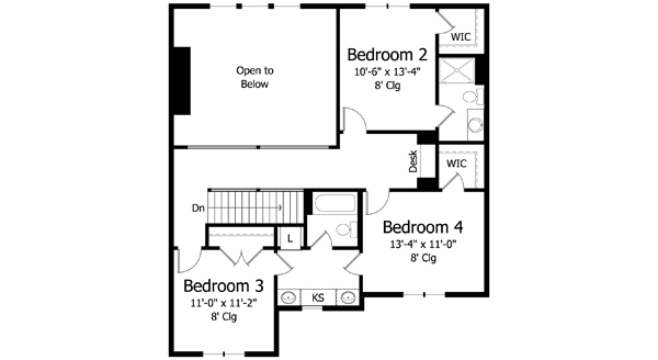 Upper/Second Floor Plan: 38-347