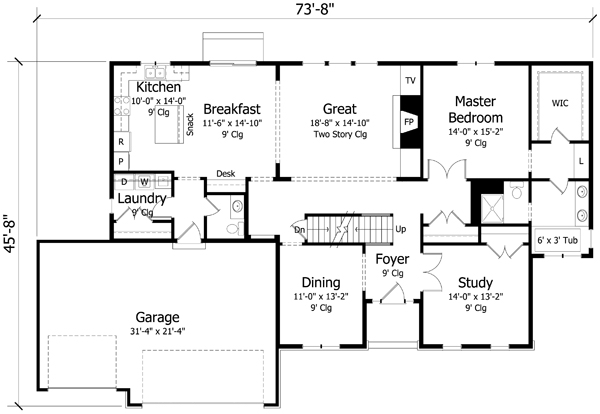 Main Floor Plan: 38-349