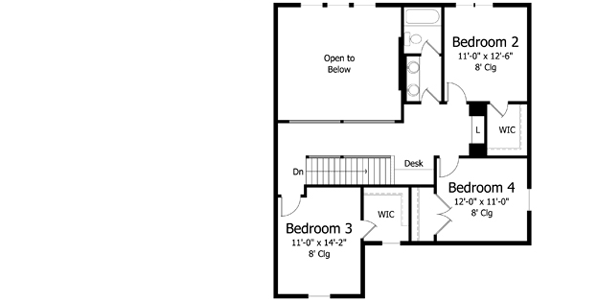 Upper/Second Floor Plan: 38-349