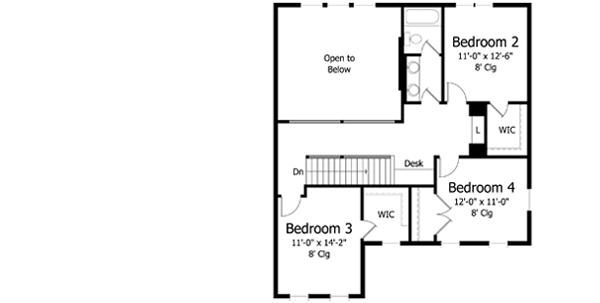 Upper/Second Floor Plan: 38-350