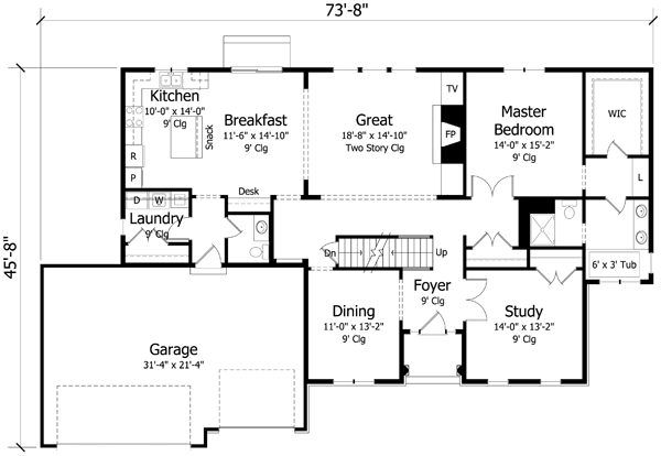 Main Floor Plan: 38-351