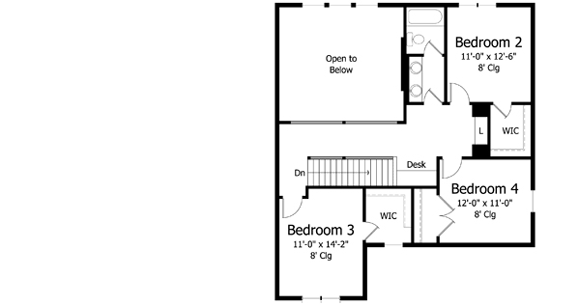 Upper/Second Floor Plan: 38-351