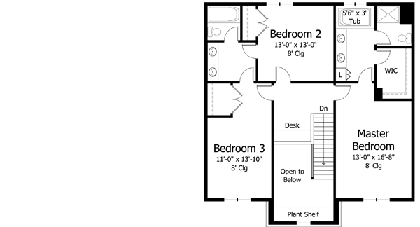 Upper/Second Floor Plan: 38-355