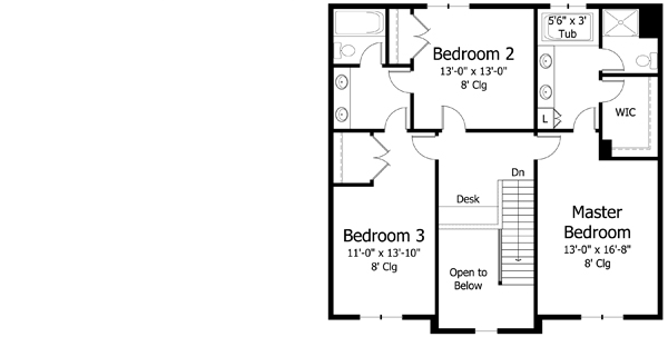 Upper/Second Floor Plan: 38-356