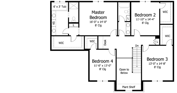 Upper/Second Floor Plan: 38-358