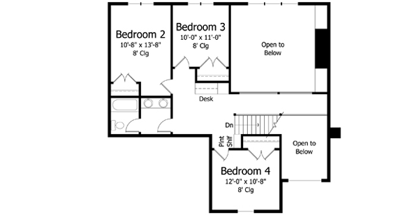 Upper/Second Floor Plan: 38-364