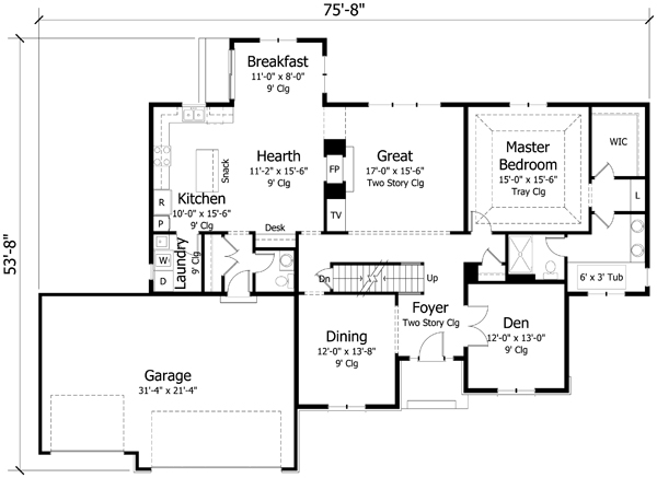 Main Floor Plan: 38-375