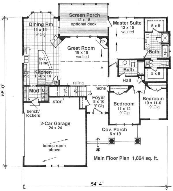 Main Floor Plan: 38-500