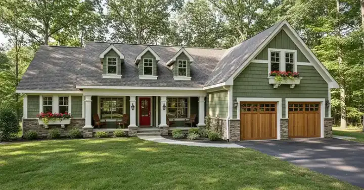 Country house plans 38-501 - front exterior, 1,897 sq ft, 3 bed, 2 bath house plans | Monster House Plans