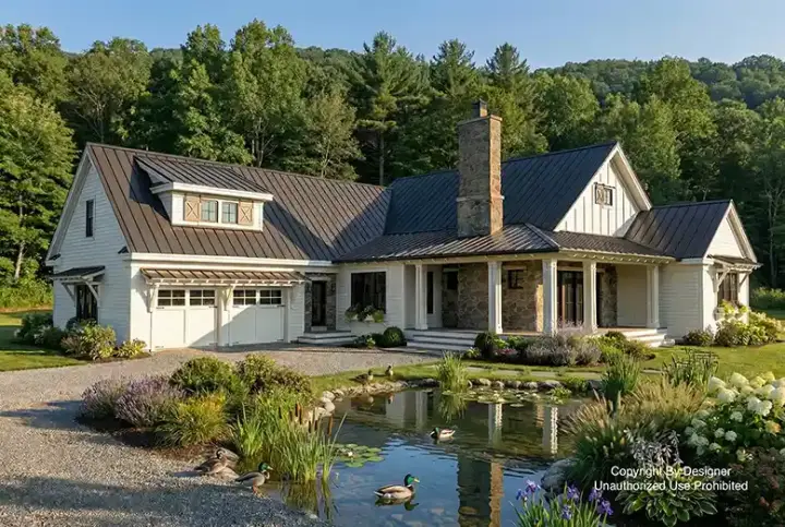 Modern Farmhouse house plans 38-519 - front exterior, 2,241 sq ft, 3 bed, 2 bath house plans | Monster House Plans