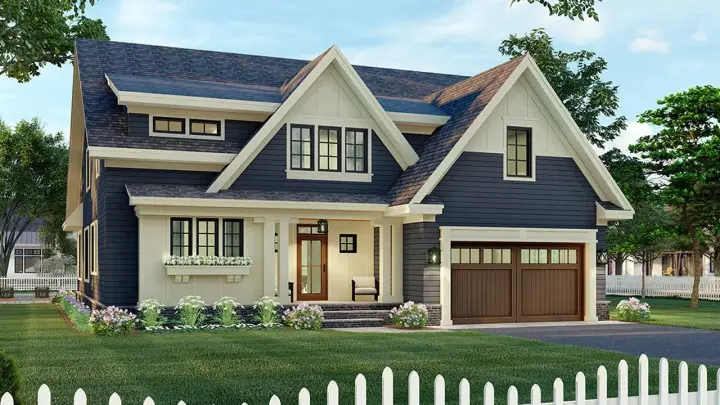Modern Farmhouse house plans 38-565 - front exterior, 2,801 sq ft, 3 bed, 2 bath house plans | Monster House Plans