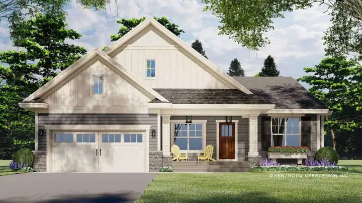 Traditional house plans 38-571 - front exterior, 1,673 sq ft, 3 bed, 2 bath house plans | Monster House Plans