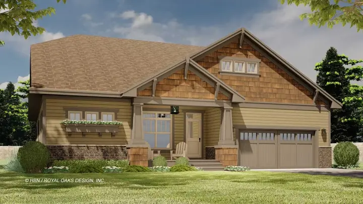 Craftsman house plans 38-578 - front exterior, 2,001 sq ft, 3 bed, 2 bath house plans | Monster House Plans