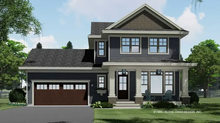Traditional house plans 38-583 - front exterior, 1,776 sq ft, 3 bed, 2 bath house plans | Monster House Plans