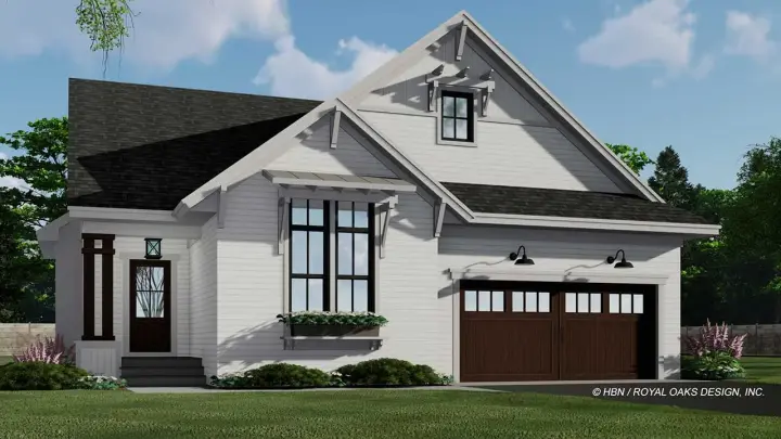 Modern Farmhouse house plans 38-597 - front exterior, 1,962 sq ft, 3 bed, 2 bath house plans | Monster House Plans