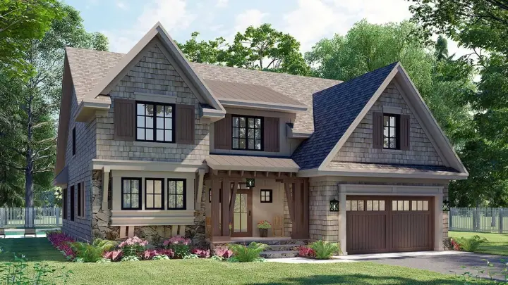 Country house plans 38-607 - front exterior, 2,697 sq ft, 3 bed, 2 bath house plans | Monster House Plans