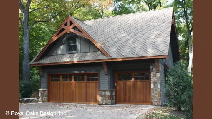 Craftsman house plans 38-617 - front exterior, 612 sq ft, 0 bed, 0 bath house plans | Monster House Plans