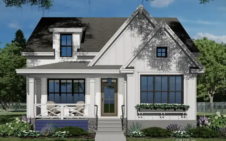 Country house plans 38-651 - front exterior, 2,454 sq ft, 3 bed, 3 bath house plans | Monster House Plans