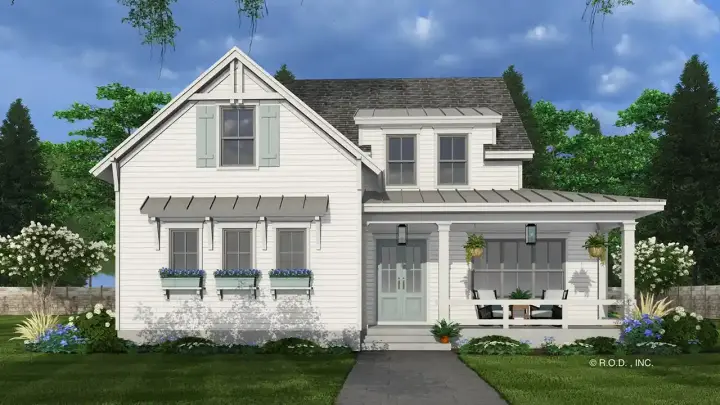 Modern Farmhouse house plans 38-657 - front exterior, 2,759 sq ft, 4 bed, 3 bath house plans | Monster House Plans