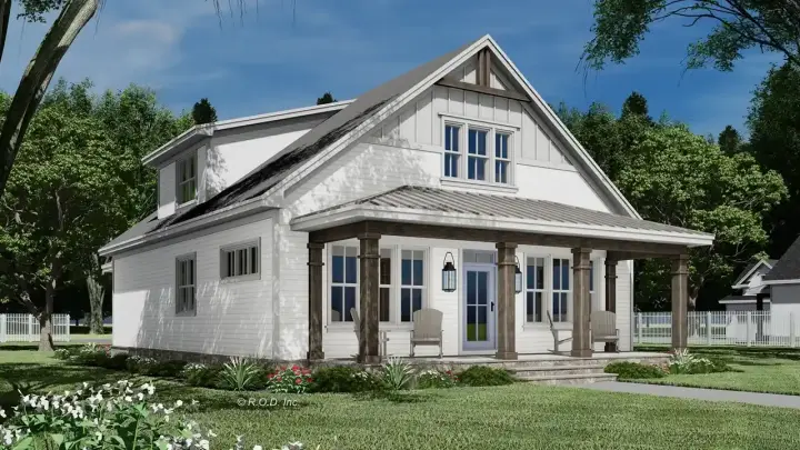 Country house plans 38-661 - front exterior, 2,403 sq ft, 3 bed, 3 bath house plans | Monster House Plans