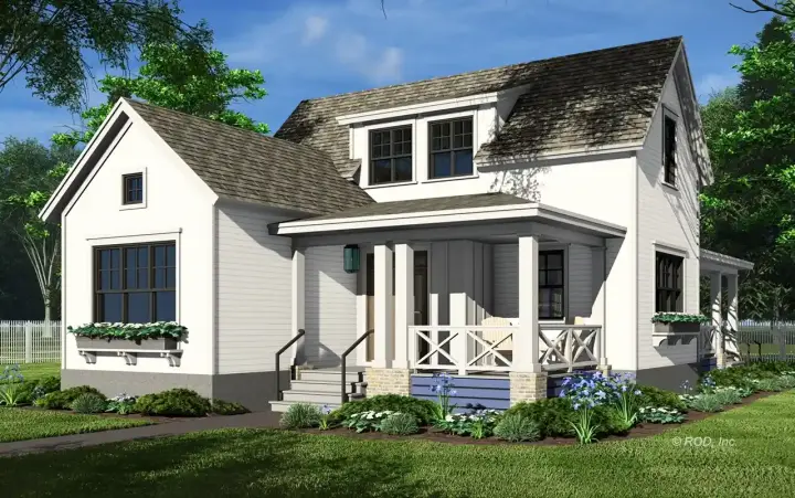 Modern Farmhouse house plans 38-664 - front exterior, 2,000 sq ft, 3 bed, 3 bath house plans | Monster House Plans