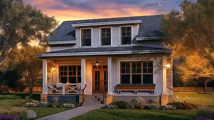 Modern Farmhouse house plans 38-667 - front exterior, 2,230 sq ft, 3 bed, 3 bath house plans | Monster House Plans