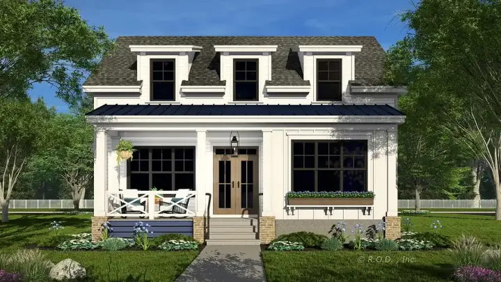 Modern Farmhouse house plans 38-669 - front exterior, 2,230 sq ft, 3 bed, 3 bath house plans | Monster House Plans