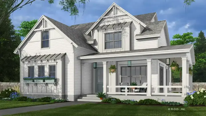 Country house plans 38-670 - front exterior, 2,733 sq ft, 4 bed, 3 bath house plans | Monster House Plans