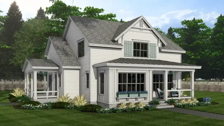 Modern Farmhouse house plans 38-671 - front exterior, 2,733 sq ft, 4 bed, 3 bath house plans | Monster House Plans