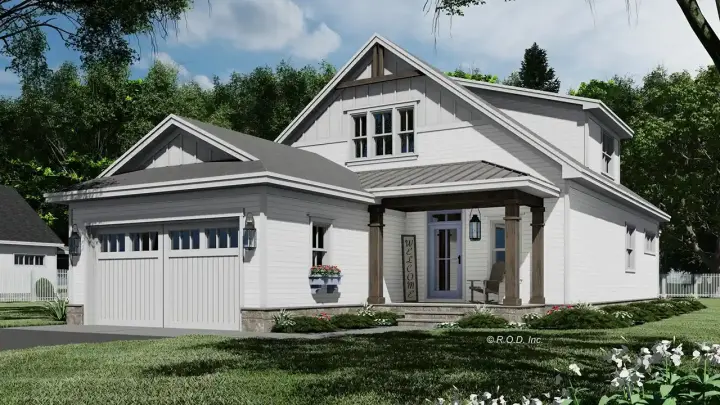 Country house plans 38-672 - front exterior, 2,403 sq ft, 3 bed, 3 bath house plans | Monster House Plans