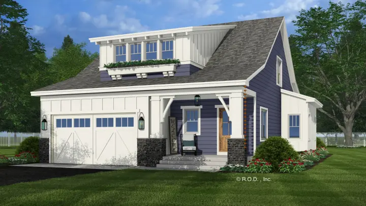 Bungalow house plans 38-675 - front exterior, 2,225 sq ft, 4 bed, 4 bath house plans | Monster House Plans