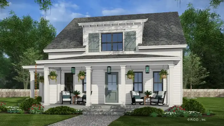 Country house plans 38-677 - front exterior, 2,596 sq ft, 4 bed, 4 bath house plans | Monster House Plans