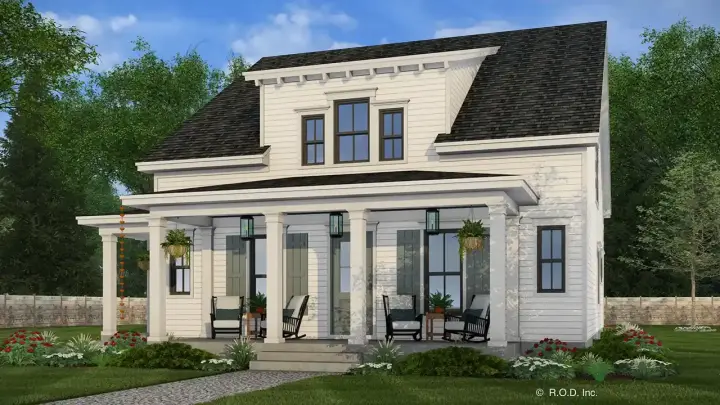 Country house plans 38-679 - front exterior, 2,788 sq ft, 4 bed, 3 bath house plans | Monster House Plans