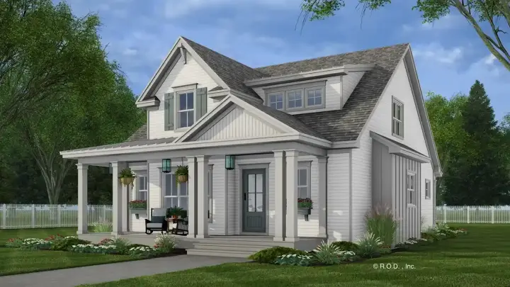 Modern Farmhouse house plans 38-681 - front exterior, 2,516 sq ft, 3 bed, 3 bath house plans | Monster House Plans