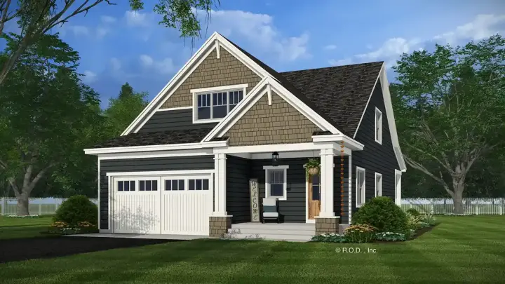 Bungalow house plans 38-684 - front exterior, 1,995 sq ft, 3 bed, 3 bath house plans | Monster House Plans