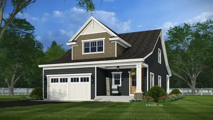Bungalow house plans 38-685 - front exterior, 1,995 sq ft, 3 bed, 3 bath house plans | Monster House Plans