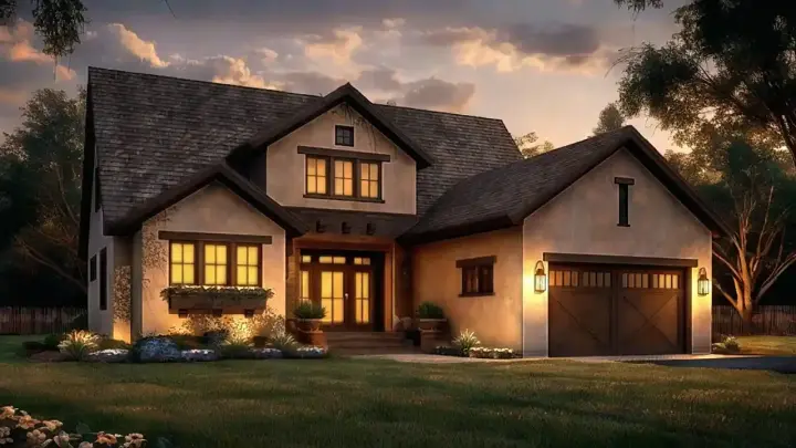 Farmhouse house plans 38-693 - front exterior, 2,451 sq ft, 3 bed, 3 bath house plans | Monster House Plans