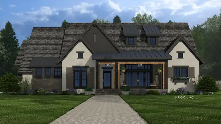 Traditional house plans 38-694 - front exterior, 2,287 sq ft, 3 bed, 2 bath house plans | Monster House Plans