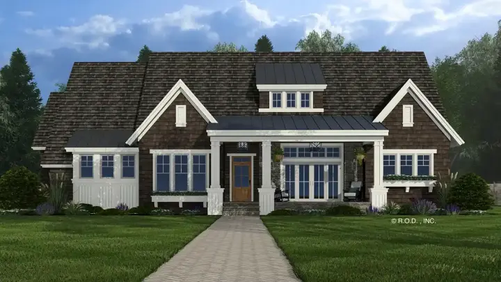 Traditional house plans 38-697 - front exterior, 2,287 sq ft, 3 bed, 2 bath house plans | Monster House Plans