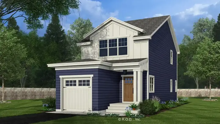 Traditional house plans 38-703 - front exterior, 1,502 sq ft, 2 bed, 2 bath house plans | Monster House Plans