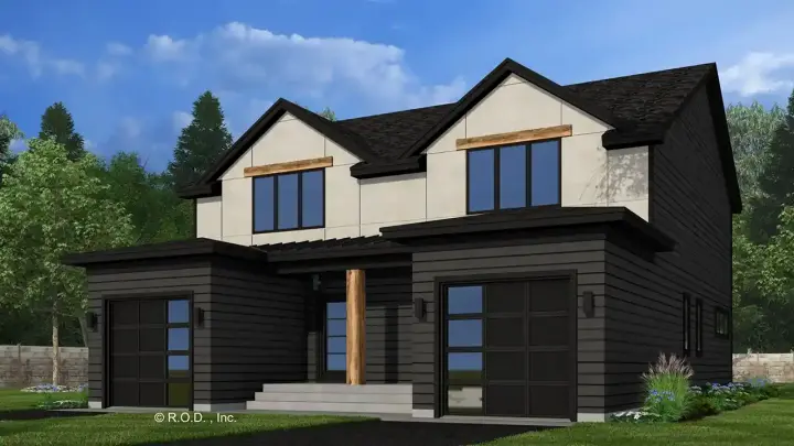 Modern house plans 38-707 - front exterior, 3,004 sq ft, 4 bed, 4 bath house plans | Monster House Plans