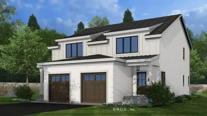 Modern Farmhouse house plans 38-708 - front exterior, 3,004 sq ft, 4 bed, 4 bath house plans | Monster House Plans