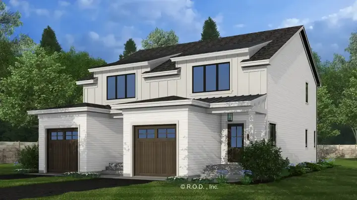Modern house plans 38-714 - front exterior, 3,004 sq ft, 4 bed, 4 bath house plans | Monster House Plans