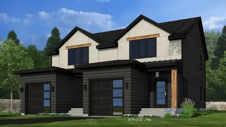 Modern house plans 38-716 - front exterior, 3,004 sq ft, 4 bed, 4 bath house plans | Monster House Plans